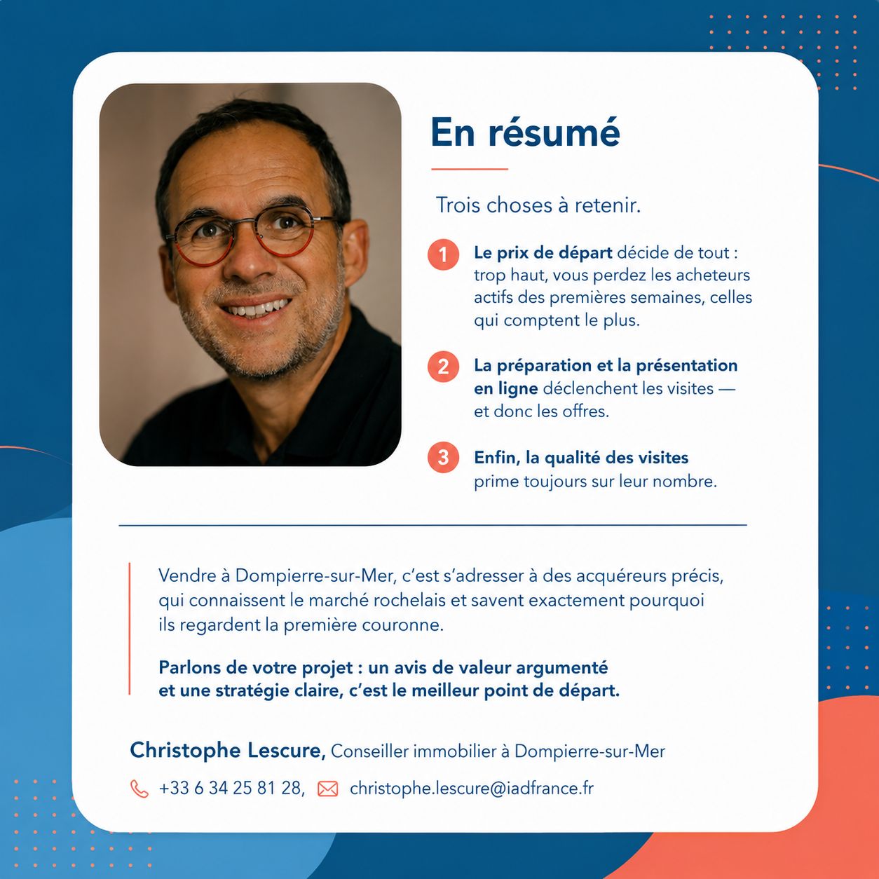 Infographie : vendre sa maison à Dompierre-sur-Mer